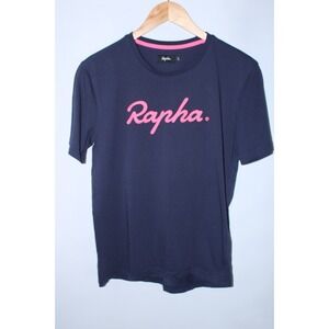 Rapha Men's Medium Navy Blue Pink Short Sleeve Crew Neck T-Shirt